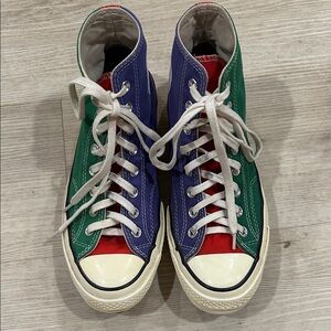 Rare Vintage 80s Tricolor Chuck Taylor Converse w/ Joker Colors Size Men Size 8